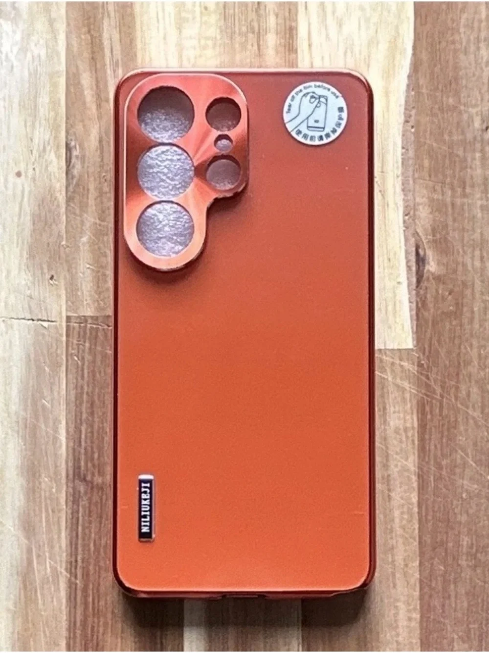 Orange Matte Camera-Protector Phone Case
